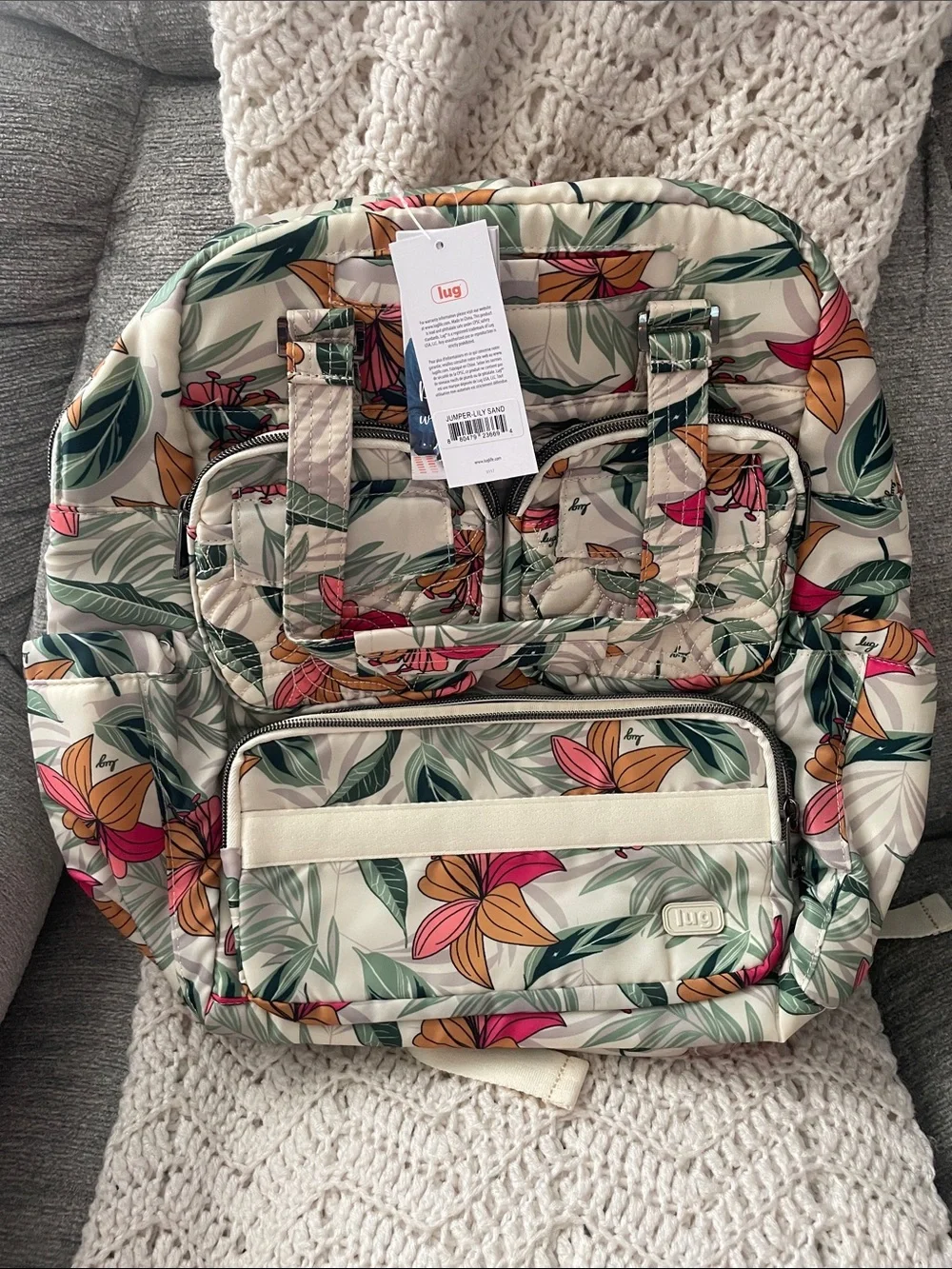 NWT- Lug Jumper Backpack Lily Sand